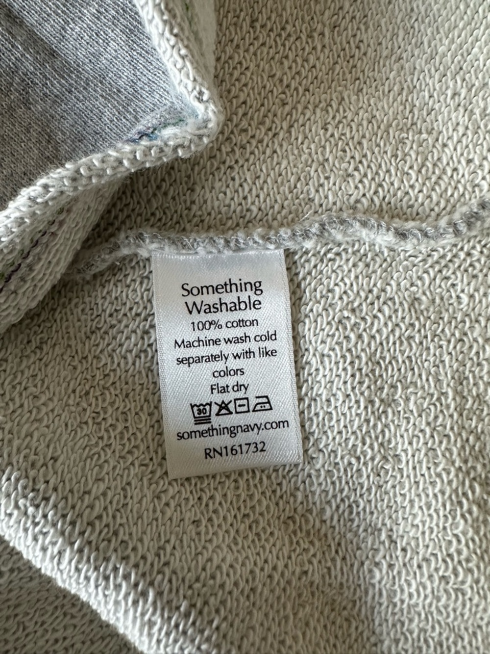 Something Navy Light Gray Ruffle-Shoulder Sweatshirt - Picture 12 of 15